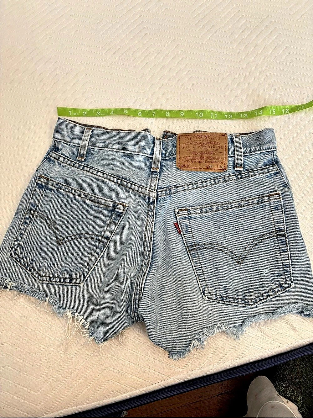 Levi's 501 Denim Jean Shorts in Blue Waist 30